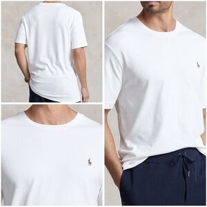 Polo Ralph Lauren Men Shirt White 5XBig Classic Cotton Short Sleeve New Tags